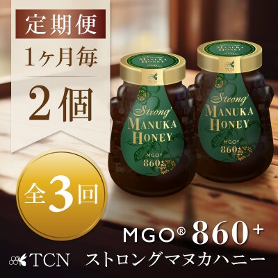 【毎月定期便】ストロングマヌカハニー【MGO860+】500g×2個　全3回