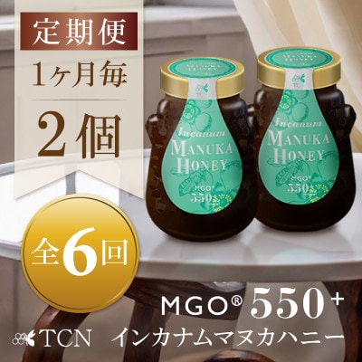 【毎月定期便】インカナム マヌカハニー【MGO550+】500g×2個　全6回