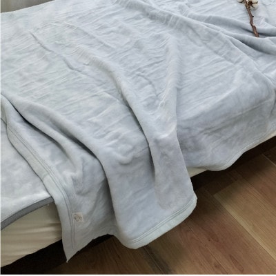【シングル】贅沢ふわふわオーガニックコットン綿毛布　140×200cm　GY　OGMM-1-GY