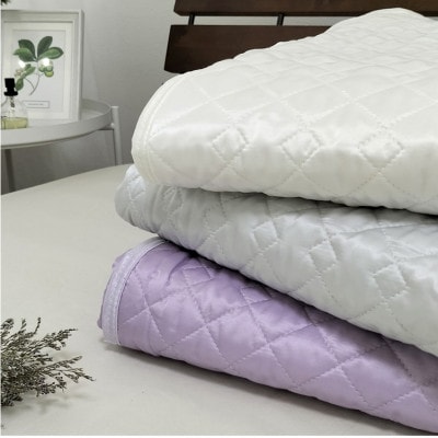 【シングルサイズ】ピュアシルク敷パッド 100×205cm　1枚 パープル SCC-1020SC