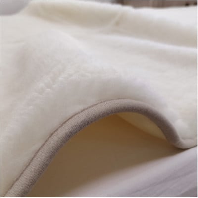 【シングル】洗える贅沢プレミアムウールファー敷毛布　100×205cm　PWH-200