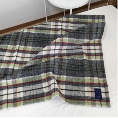 【ハーフサイズ】タスマニアラムウール混毛布 90×140cm グリーン1枚 SH-34911L