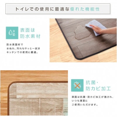 【60×60cm】暖か・節電ホットトイレマット(ターコイズブルー)SB-TM70-TA