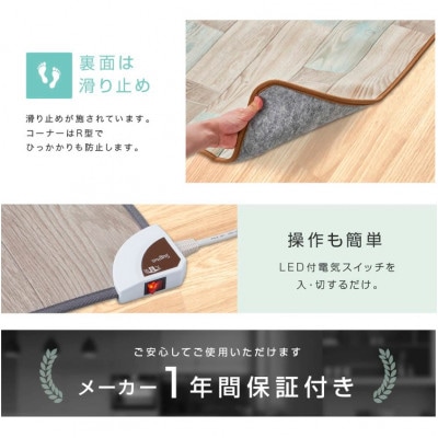 【60×60cm】暖か・節電ホットトイレマット(ターコイズブルー)SB-TM70-TA