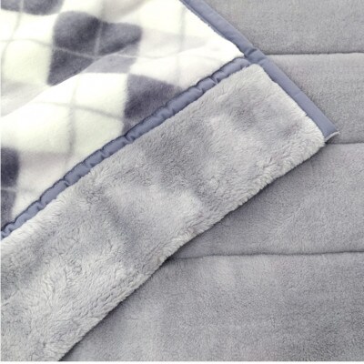 【掛敷セット】吸湿発熱あったかボリューム毛布1枚&敷パッド1枚 (シングル) JM-HTP-GY