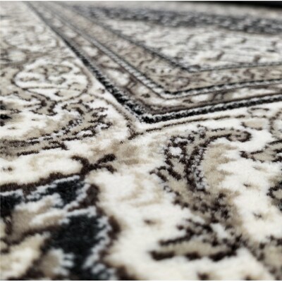 【4.5畳用】240×240cm 洗える国産モケット織ラグ ベージュ(ヘラティ240×240BE)