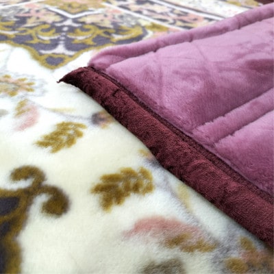 【ダブルサイズ】贅沢カシミヤウール混わた入り嵩高毛布 ワイン1枚  CAK-1531
