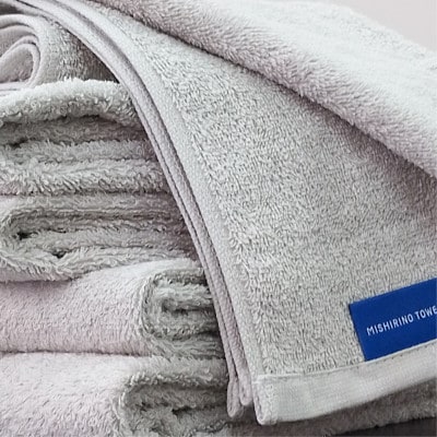 【フェイスタオル5枚組】『非ふわふわ派』のための瞬間吸水タオル(34×90cm) ライトグレー