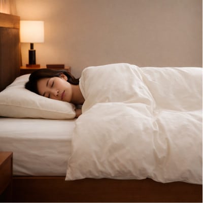 【シングル3点セット】オーガニックコットンなめらか80サテンカバーセット キナリ