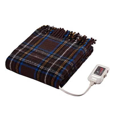 電気ひざかけ　(電気ブランケット)ブラウン(約140×82cm)