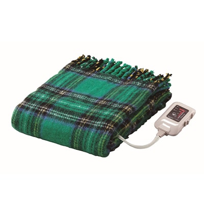 電気ひざかけ　(電気ブランケット)　グリーン(約140×82cm)