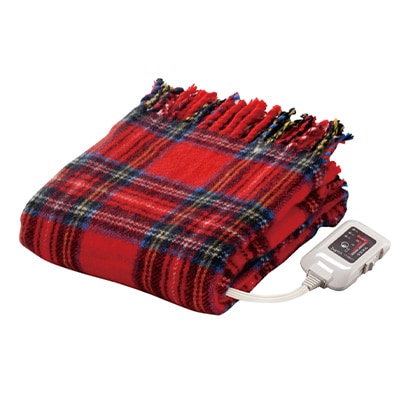 電気ひざかけ　(電気ブランケット)レッド(約140×82cm)