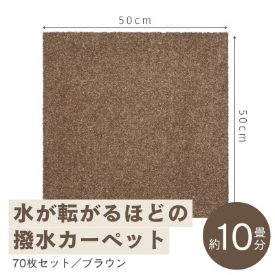 水が転がる程の撥水性!撥水ペットマット「UKU」70枚セット ブラウン【複数個口で配送】