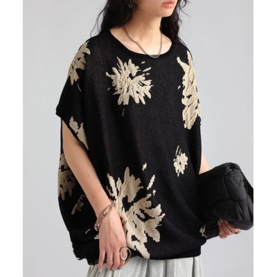 【ANTIQUA/アンティカ】ドルマンニットトップス 半袖(PN-00491-05-Onesize)