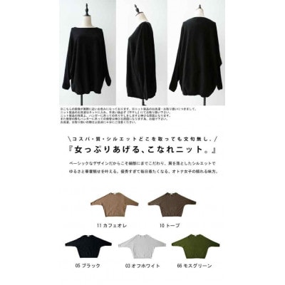 ふるさと納税 和泉市 【ANTIQUA/アンティカ】ドルマンニット トップス 長袖 綿(NA-00297-10-F) ANTIQUA/アンティカ】ドルマンニット トップス 長袖 綿(NA-00297