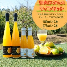 和泉みかんとワイン(180ml 2本と375ml 2本)のセット