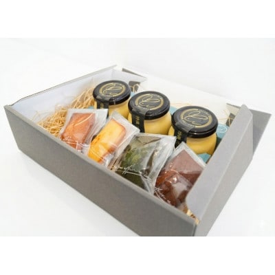 日本一こだわり卵の卵黄のみで作った特濃 生プリン3個とフィナンシェ4種各1個セット