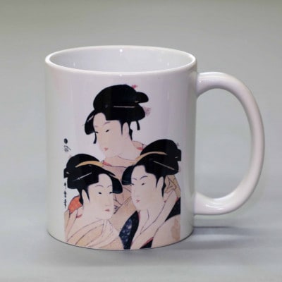 和泉市久保惣記念美術館オリジナルマグカップセット(「当時三美人」と「世界図」)