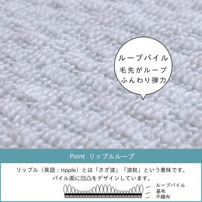 カーペット 日本製 抗菌防臭 軽量薄手 ジェミニ 352×440cm 江戸間 10畳用 グレー