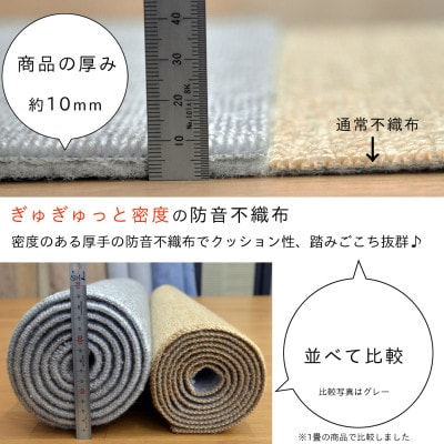 カーペット 日本製 防音 厚手 防ダニ プレミアムループ 261×352cm 江戸間 6畳 グリーン