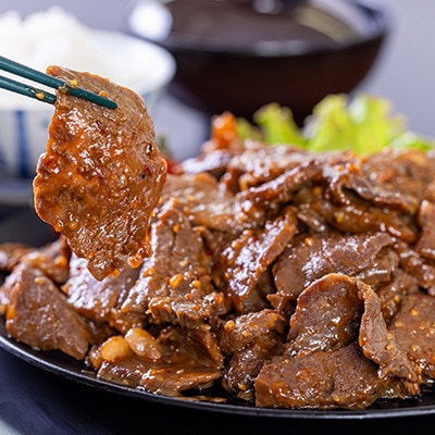 黒毛和牛やまさん牛　タレ漬け焼肉MIX250g×2