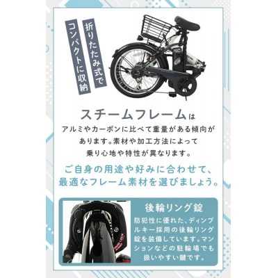 PELTECH 20インチ 折り畳み電動アシスト自転車 外装6段変速 【簡易組立必要品】 ホワイト