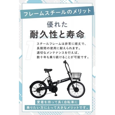 PELTECH 20インチ 折り畳み電動アシスト自転車 外装6段変速 【簡易組立必要品】 ホワイト