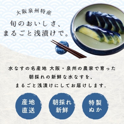 水なす 浅漬け 泉州特産 ぬか漬け 3個入り