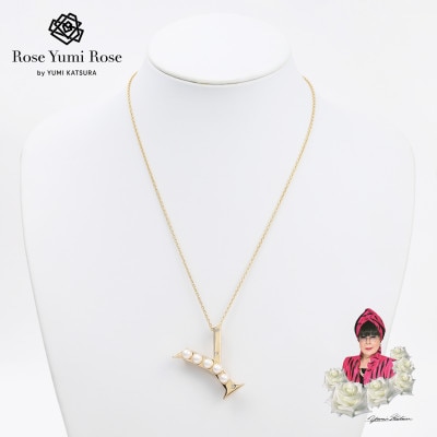 【RoseYumiRose】イニシャルパールブローチペンダント『Y』