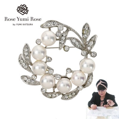 【RoseYumiRose】フラワーサークルパールブローチ