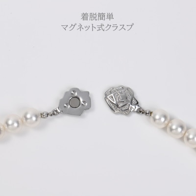 【RoseYumiRose】9mm&10mmパール2点セット(ネックレス/ピアス)ホワイト