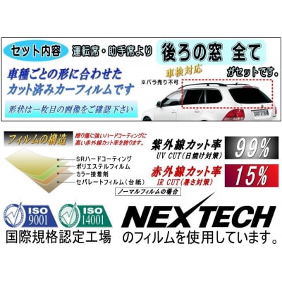 リア (s) 17系 クリッパーリオ ハイルーフ DR17W (5%) カット済み カーフィルム