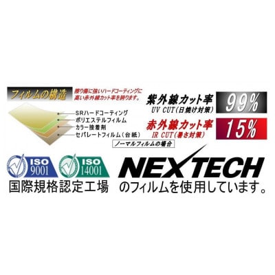 リア (b) オッティ スライドドア用 H92W (5%) カット済み カーフィルム