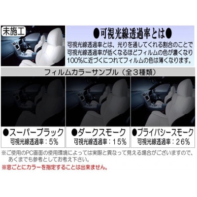 リア (b) キャラバン 5ドア ロング E25 前7枚 (5%) カット済み カーフィルム