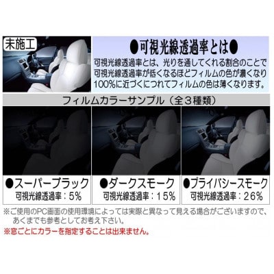 リア (s) オーラ E13 アンテナ無 (5%) カット済み カーフィルム FSNE13 FE13