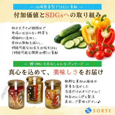 当社人気No.1!リンゴ酢と蜂蜜の甘さにタイムが上品に香る、美菜ピクルス(フルーティ)3本セット