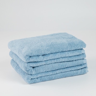 ●甘撚りバスタオル　ライトブルー3枚