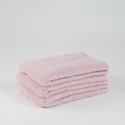 ●甘撚りバスタオル　ライトピンク3枚