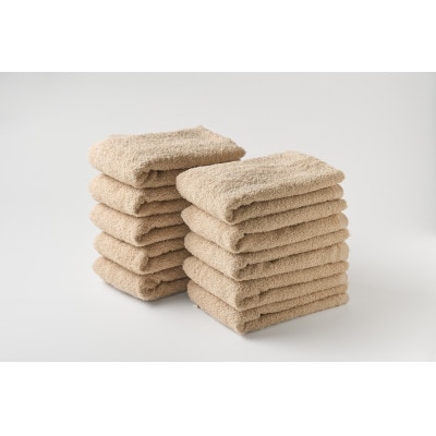 ●★【日本製】ホテルスタイル フェイスタオル　ベージュ10枚セット