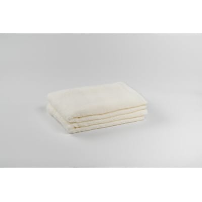 ●【日本製】ホテルスタイル ミニバスタオル　オフホワイト2枚セット
