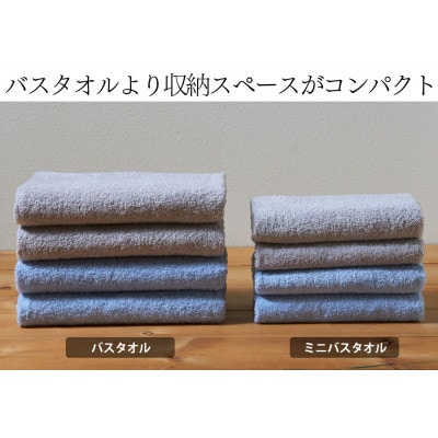 ●【日本製】ホテルスタイル ミニバスタオル　クラシックブルー 2枚セット