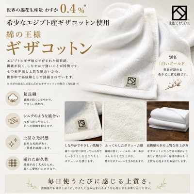 【泉州こだわりタオル認定】ファラオフェイスタオル 2枚セット ギザコットン使用 高級ホテル採用