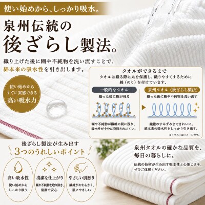 【泉州タオル】枯山水 バスタオル ホテル仕様 日本製 後ざらし製法