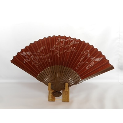 伊勢型紙　扇子(馬)