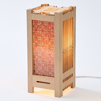 LED型紙あかり　夕凪　花文様