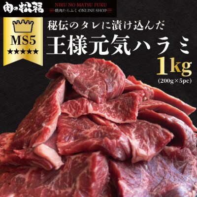 秘伝のタレで漬け込んだ王様元気ハラミ　【内容量1kg】