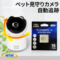 みてるちゃん猫23 見守りペットカメラ 防犯カメラ 16GBMicroSD付 WTW-IPW266W