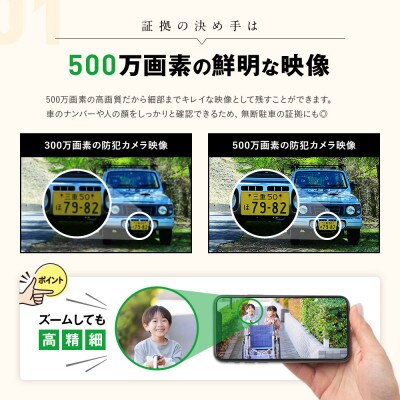 PoE 録画装置1TB&監視・防犯カメラバレット型1台セット 500万画素 屋外