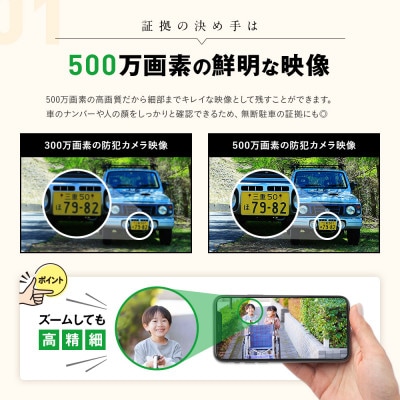 PoE 録画装置2TB&監視・防犯カメラバレット型 防犯灯 2台セット 500万画素 屋外