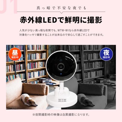 屋内防犯カメラ みてるちゃん ペット見守りカメラ　室内でスマホからベビーを見守る WTW-W1